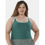 Athletic Works Women's and Women's Plus ButterCore Tipped Tank Bra, Sizes XS-4X